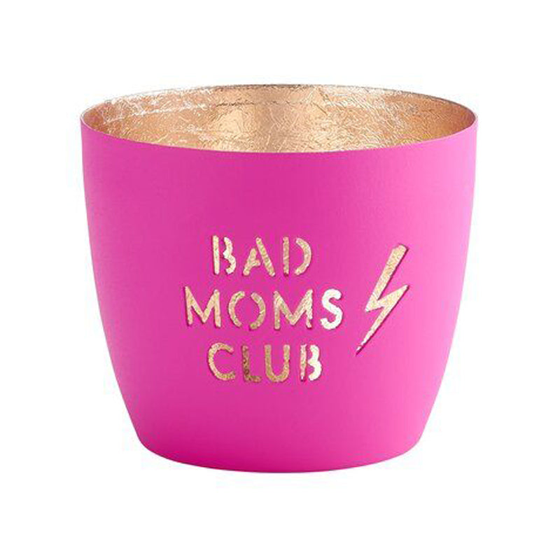 Giftcompany Windlicht 'BAD MOMS CLUB' in pink/gold