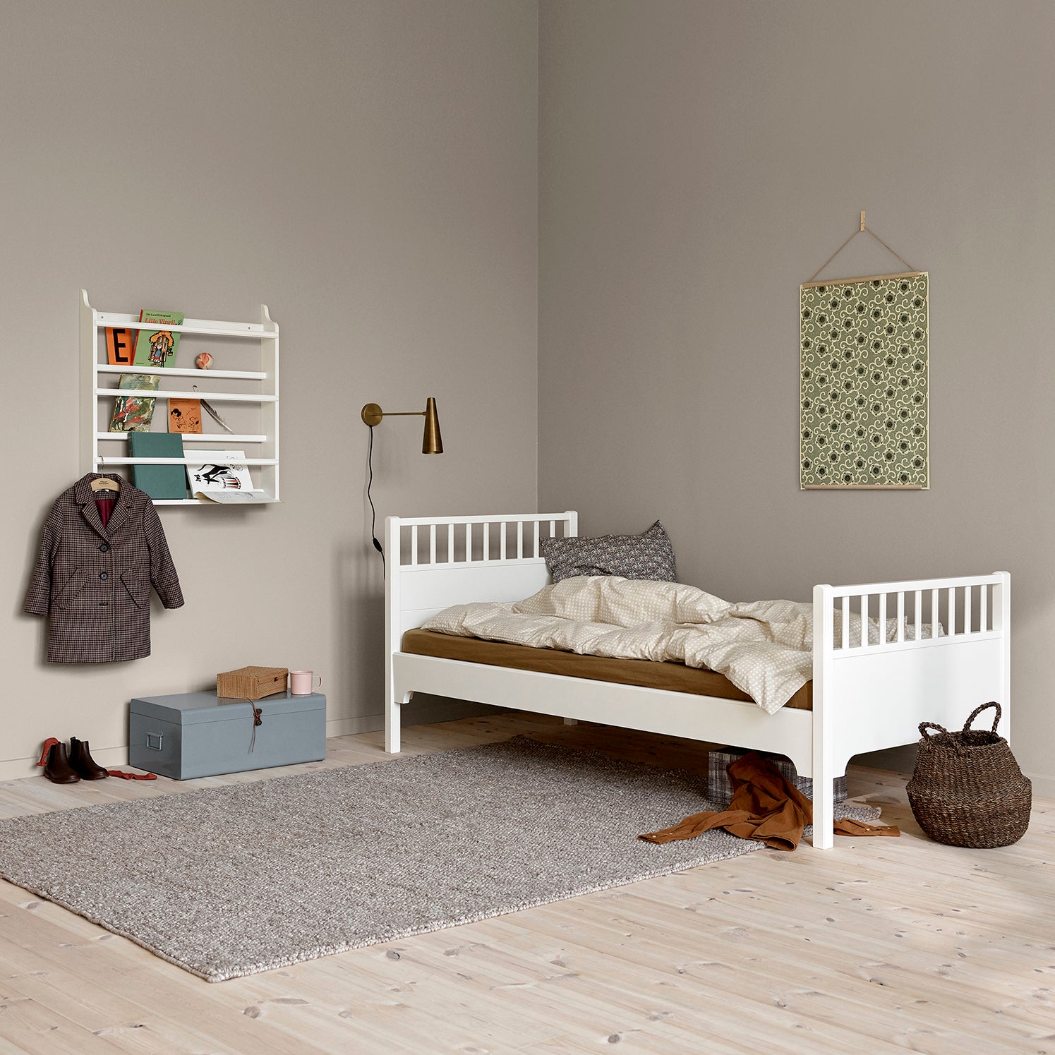 Oliver Furniture Seaside Classic Einzelbett 90x200cm in weiß