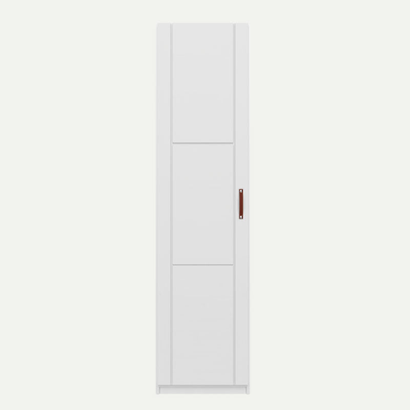 LIFETIME 1-türiger Kleiderschrank in weiß - 50x201,5cm - Griffe wählbar