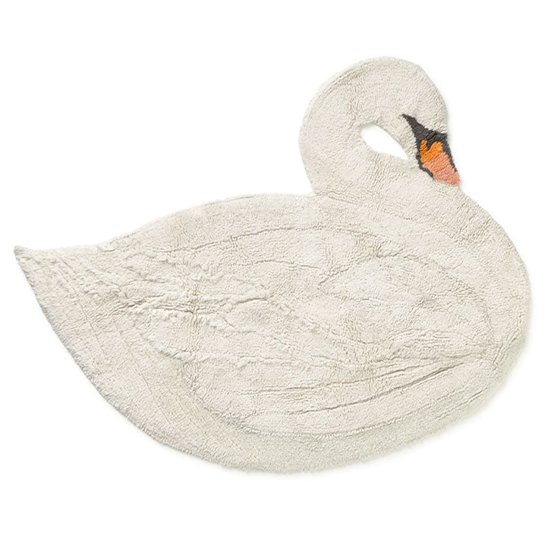 Lorena Canals "Swan Lake" waschbarer Teppich 'Swan' 120x100cm