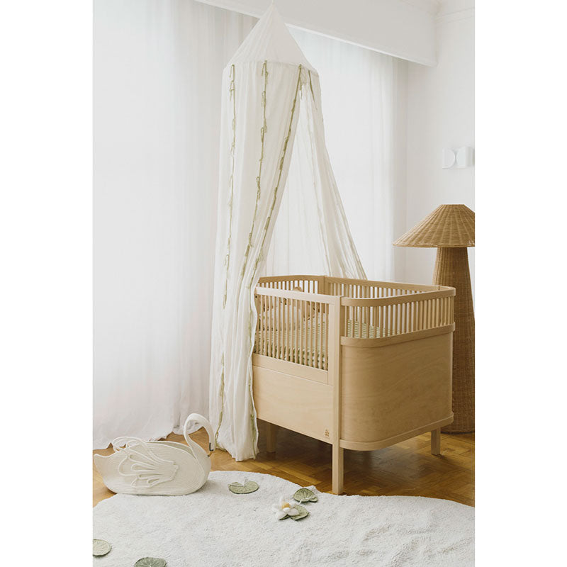 Lorena Canals "Swan Lake" Betthimmel 'Crêpe Swan Ivory' Ø50x245cm