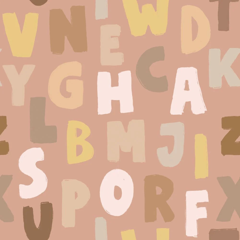 Dekornik Tapete Buchstaben pink 100x280cm