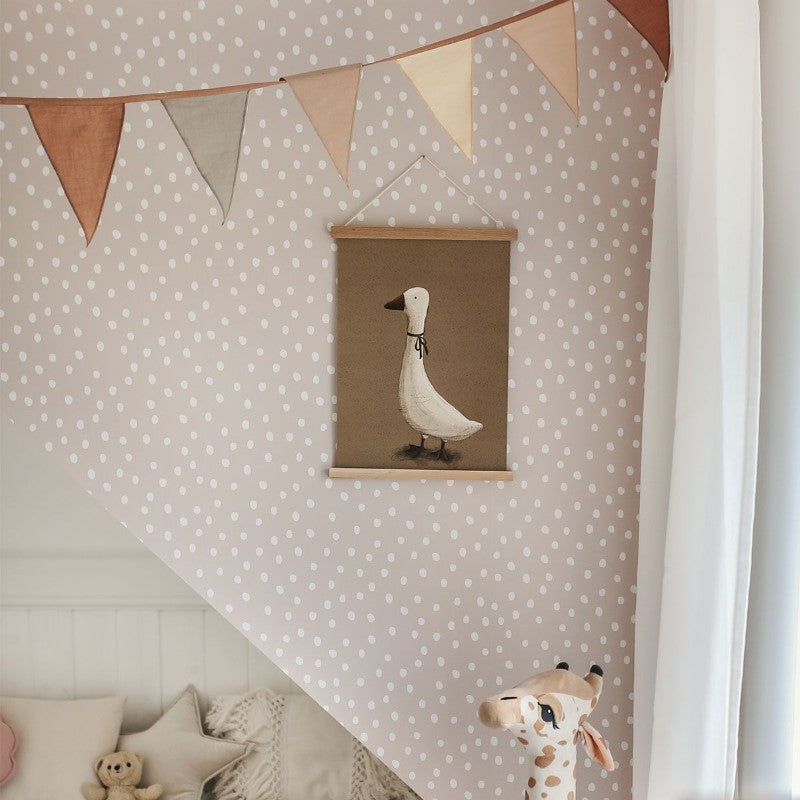 Dekornik Tapete Punkte in puderpink 50x280cm