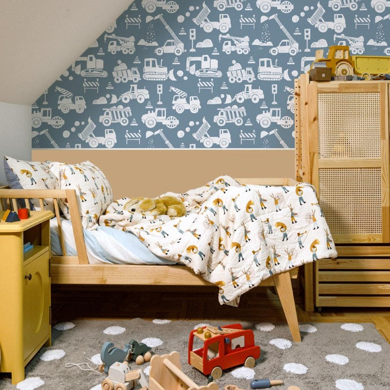 Dekornik Tapete Baustelle blau 100x280cm