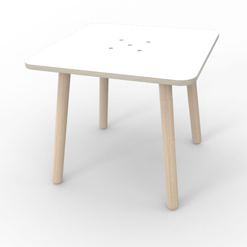 Pure Position Growing Table 80x80cm – der Kindertisch, der mitwächst in weiß