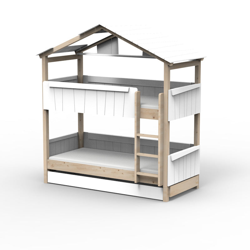 Mathy by Bols 'Star Light Bunkbed Model 3' Montessori Stockbett 90x200cm mit Bettschublade - in 26 Farben erhältlich
