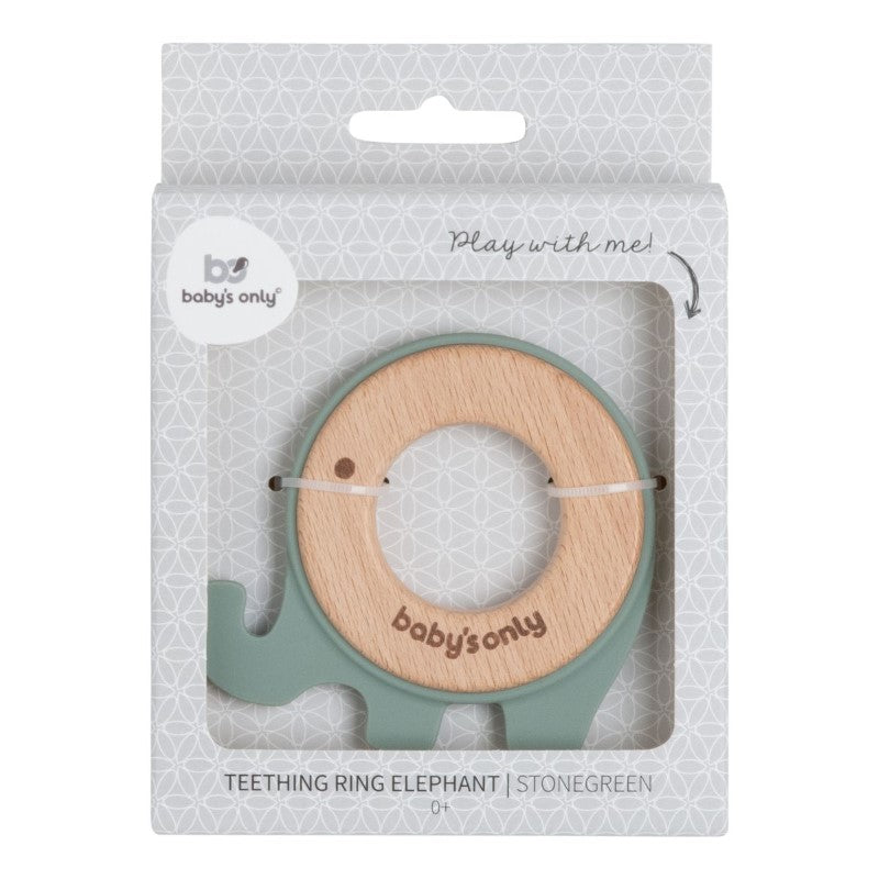 Baby's Only Beißring Elefant stonegreen