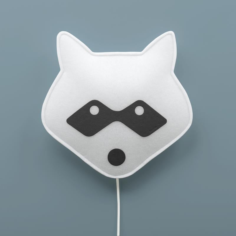 Buokids Wandlampe Softlight Nachtlicht Waschbär oder Fuchs schwarz