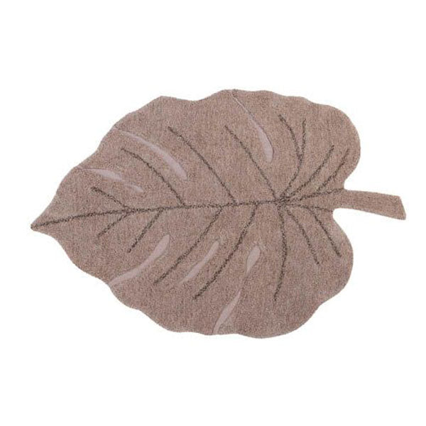 Lorena Canals waschbarer Teppich 'Monstera Leaf' in Vintage nude 120x180cm