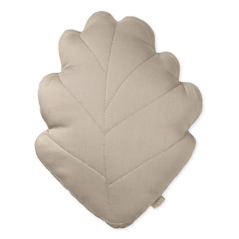 Cam Cam Kissen 'Blatt' aus Bio-Baumwolle in taupe 30x38cm