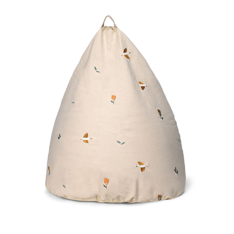 Dear April Bestickter Sitzsack in 'Songbirds' Ø70x85cm