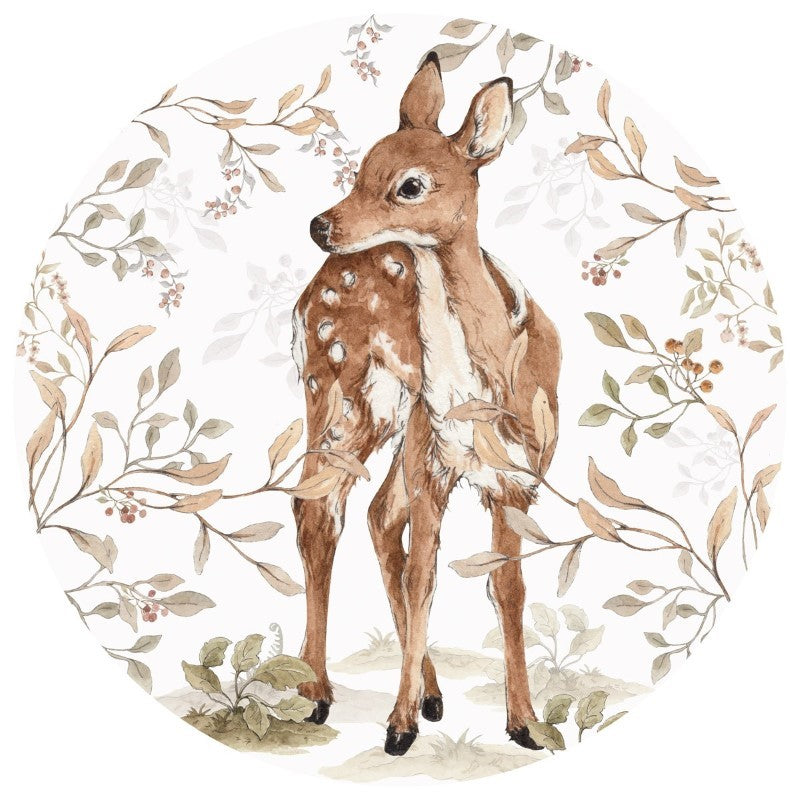 Dekornik Wandsticker XL Reh "Deer in a circle" Ø150cm