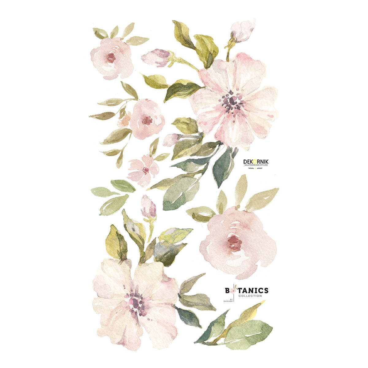 Dekornik Wandsticker Magnolien klein, 55x150cm - einzeln klebbar