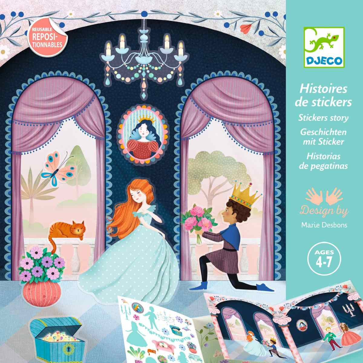 Djeco Stickerbuch "Leben im Schloss"