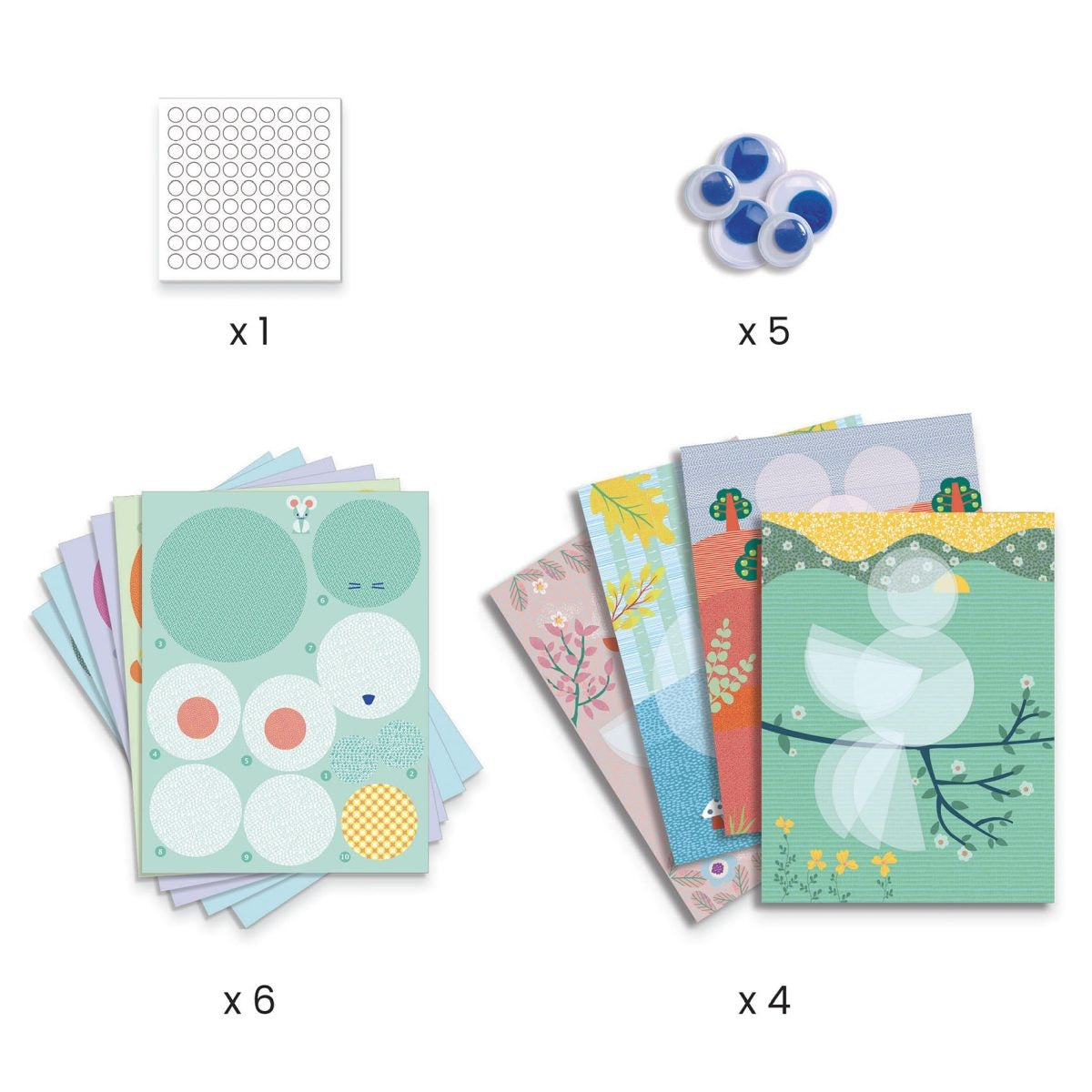 Djeco Stickerbilder "Rundherum"
