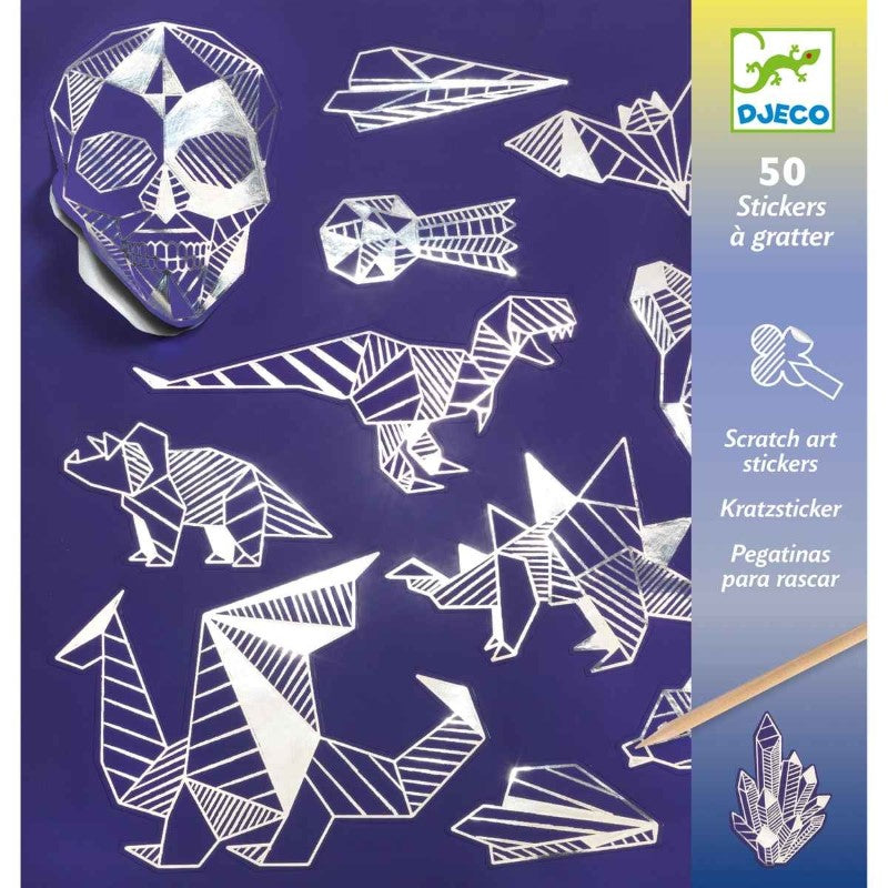 Djeco Kratzbilder Sticker Eisen