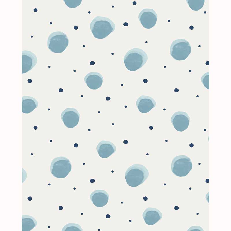 Eijffinger Rice "Everyday Magic two" Tapete Aquarell-Punkte blau