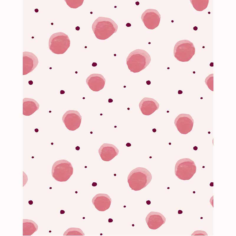 Eijffinger Rice "Everyday Magic two" Tapete rosa Aquarell-Punkte pink/rot