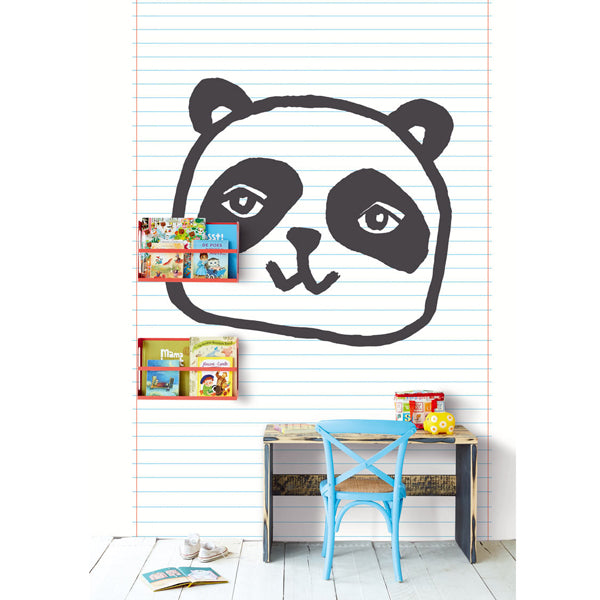 Eijffinger "Wallpower Junior" Wandbild mit Panda in schwarz/weiß 280x186cm