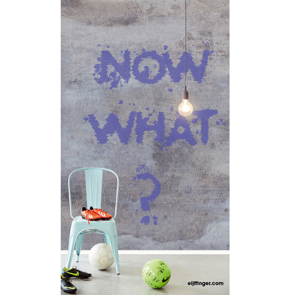 Eijffinger "Wallpower Junior" Wandbild "Now what?" in grau/blau 280x279cm