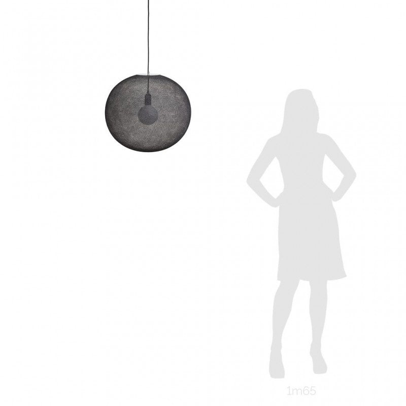 La Case de Cousin Paul einfache Deckenlampe Globus 'Anthracite' Ø50cm