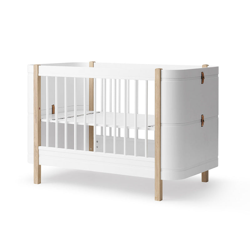 Oliver Furniture Wood Mini+ Babybett exklusive Umbauset Juniorbett 0-9 Jahre weiß/Eiche