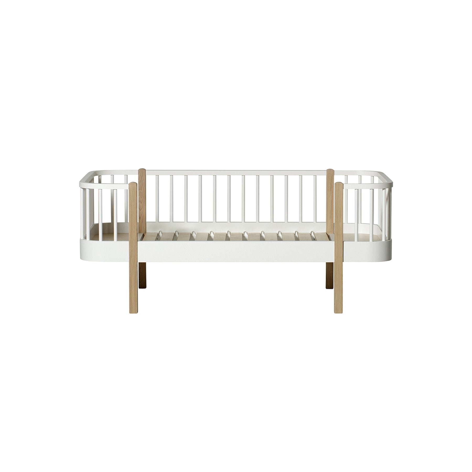 Oliver Furniture Wood Original Junior Bettsofa 90x160cm in weiß/Eiche