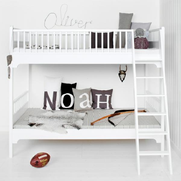 Oliver Furniture Seaside Classic Etagenbett 90x200cm mit schräger Leiter
