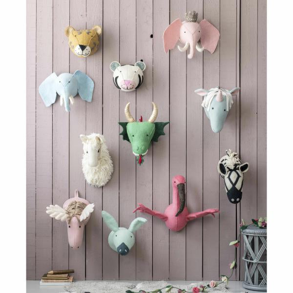 Kidsdepot Wandtrophäe Ibis pink 23x66x40cm
