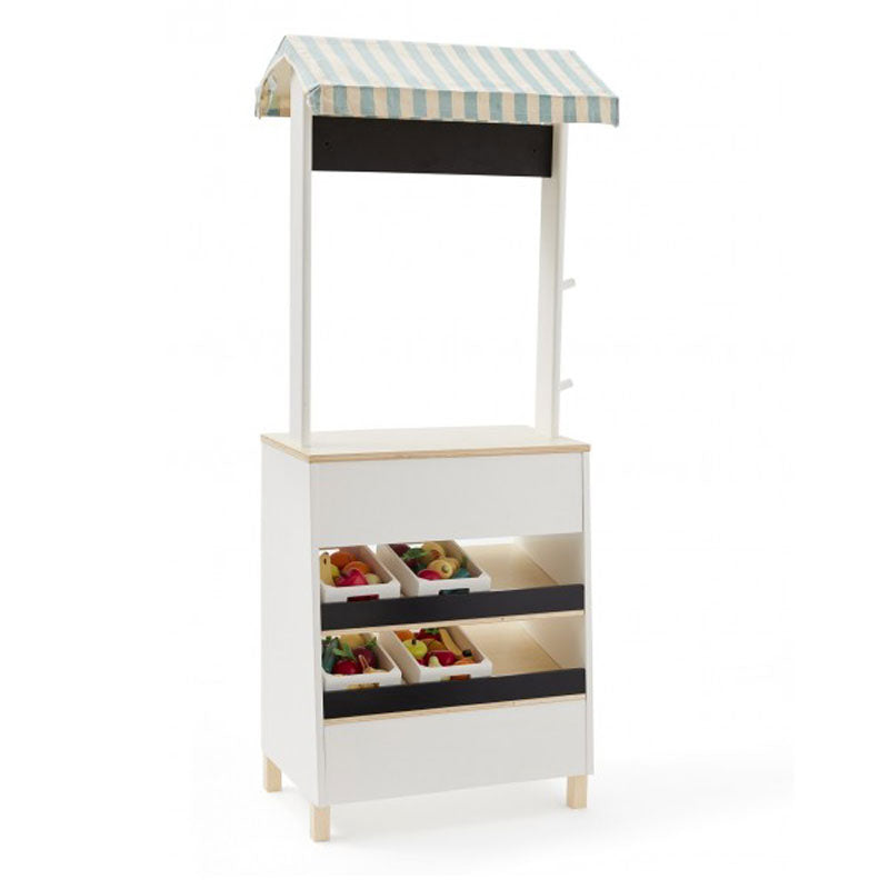 Kids Concept Marktstand aus Holz in weiß/natur ca. H 118cm