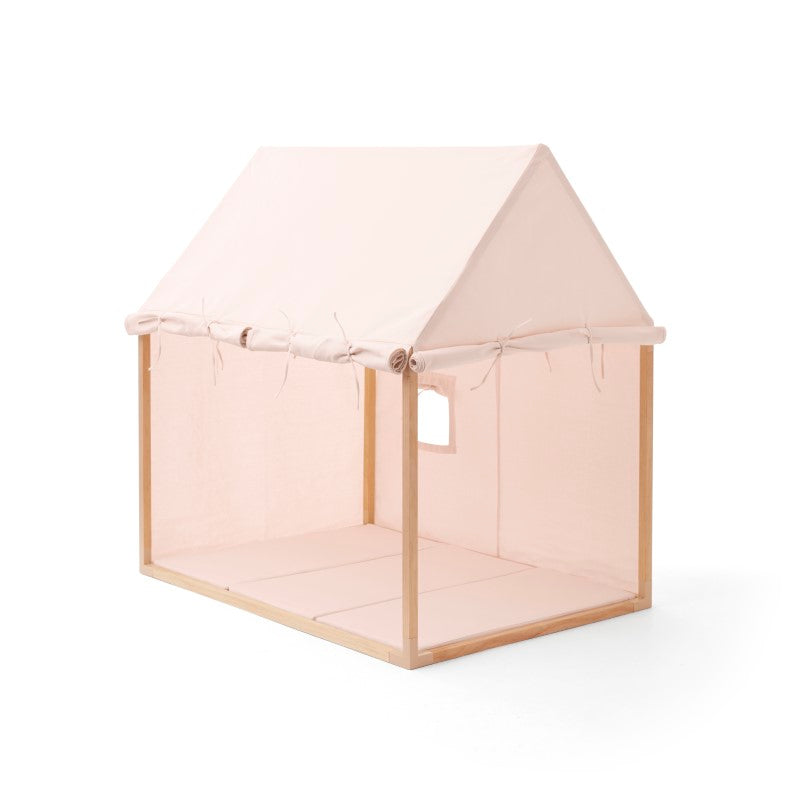 Kids Concept Spielhaus mit Stoffhimmel in hellrosa ca. 110x124cm