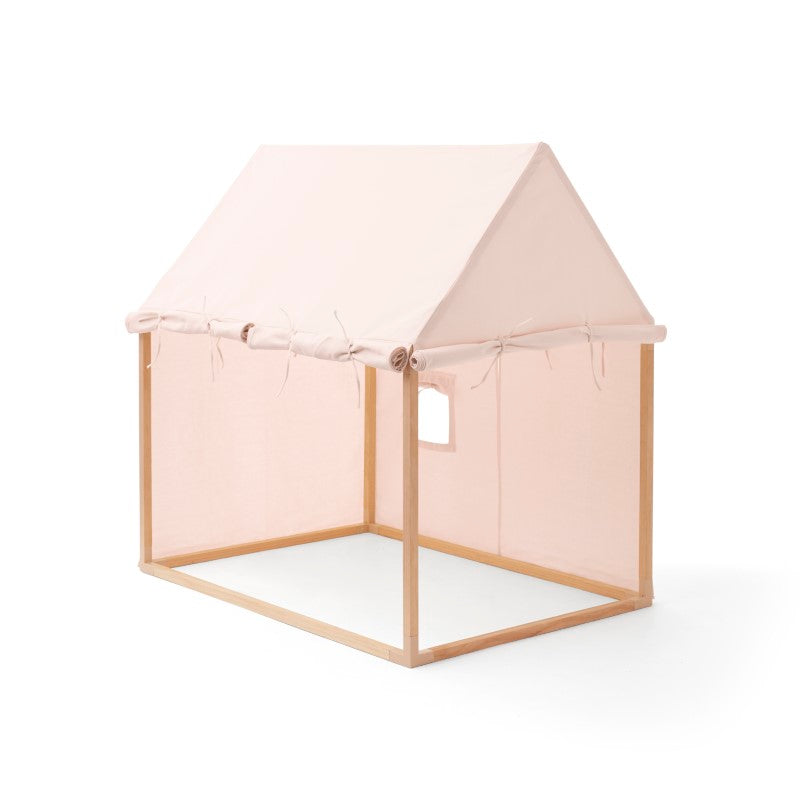 Kids Concept Spielhaus mit Stoffhimmel in hellrosa ca. 110x124cm