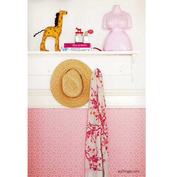 Eijffinger Rice "Everyday Magic"Struktur Blumen rosa