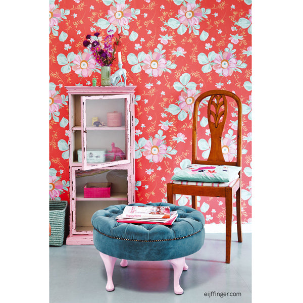 Eijffinger Rice "Everyday Magic" Tapete Floral in rot