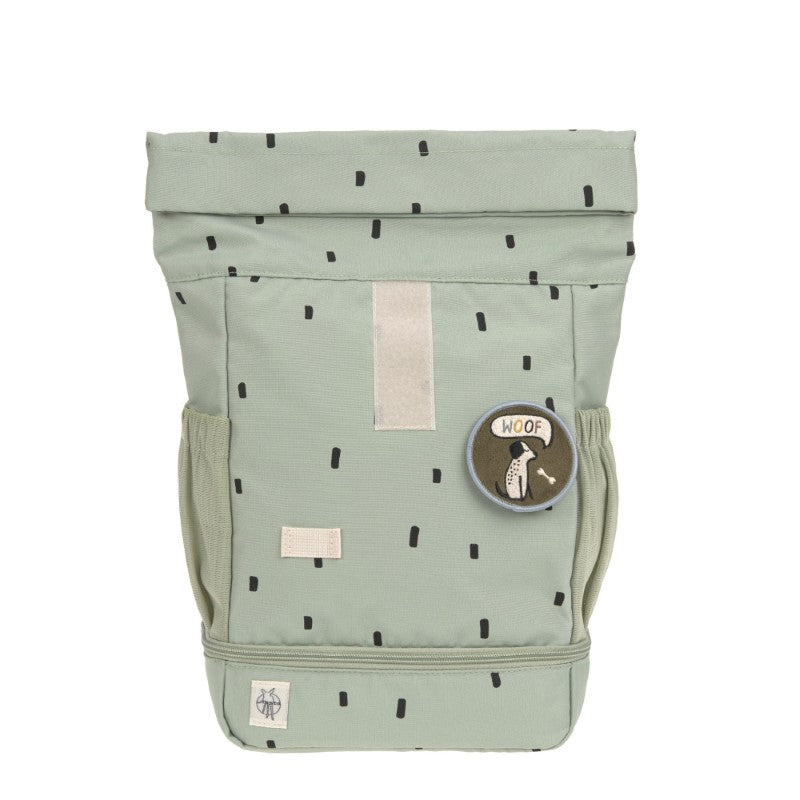Lässig kleiner Rucksack Rolltop 'Happy Prints' in oliv
