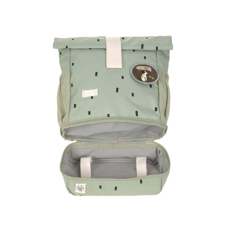 Lässig kleiner Rucksack Rolltop 'Happy Prints' in oliv