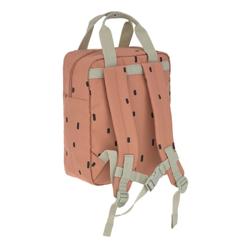 Lässig kleiner Rucksack Square 'Happy Prints' in karamell