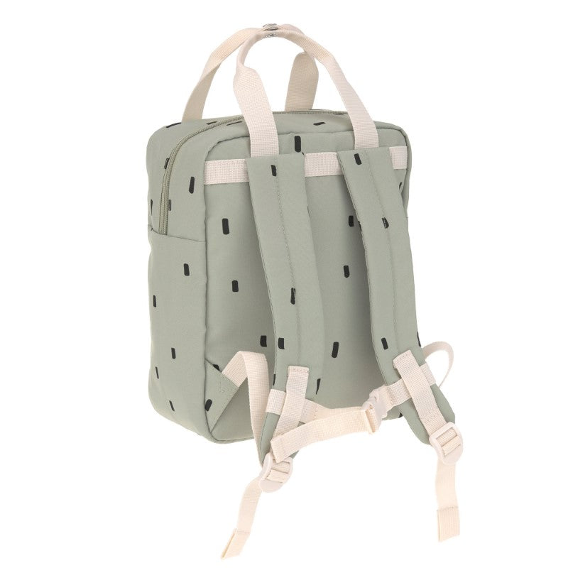 Lässig kleiner Rucksack Square 'Happy Prints' in oliv