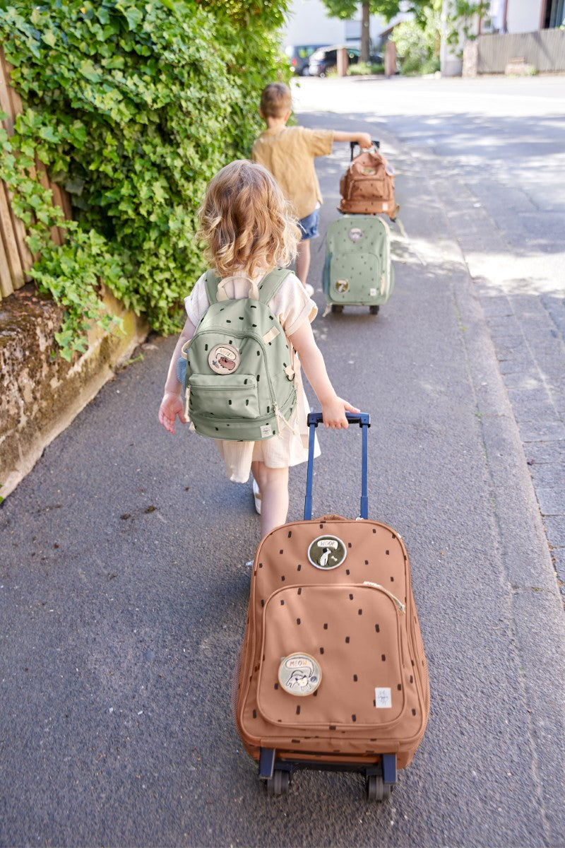 Lässig Kinderkoffer 'Happy Prints' in karamell