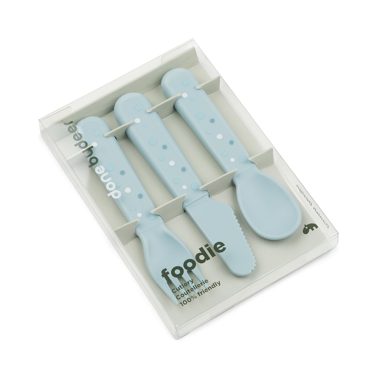 Done by Deer 'Foodie' Kinderbesteck-Set Elphee in blau