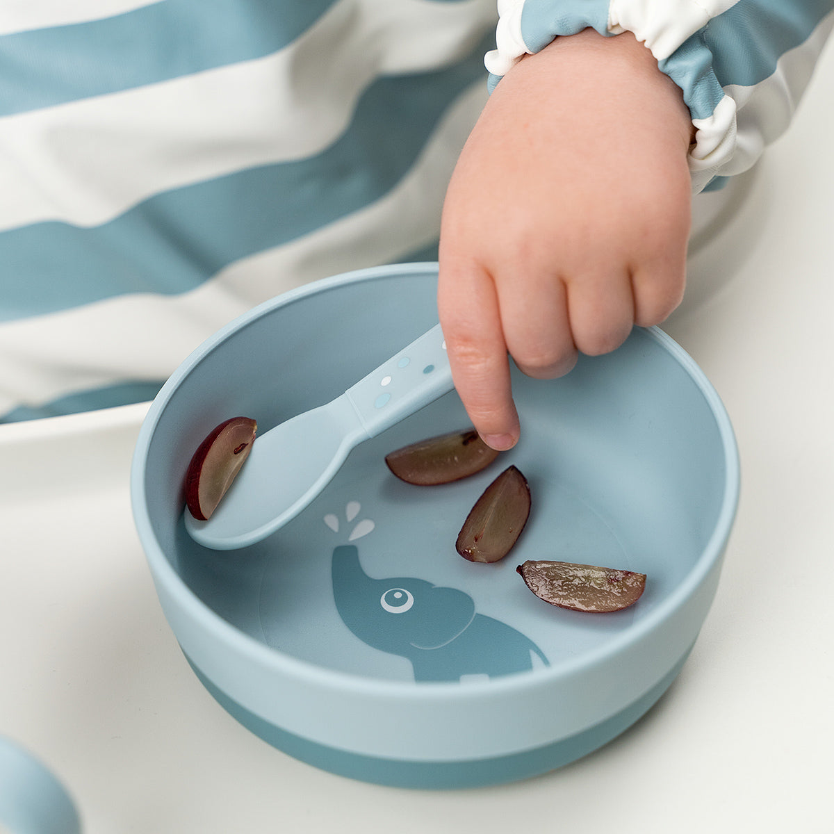 Done by Deer 'Foodie' Kinderbesteck-Set Elphee in blau