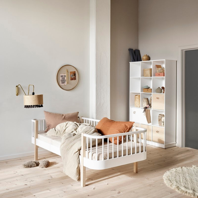 Oliver Furniture Wood Original Sofabett 90x200cm in weiß/Eiche