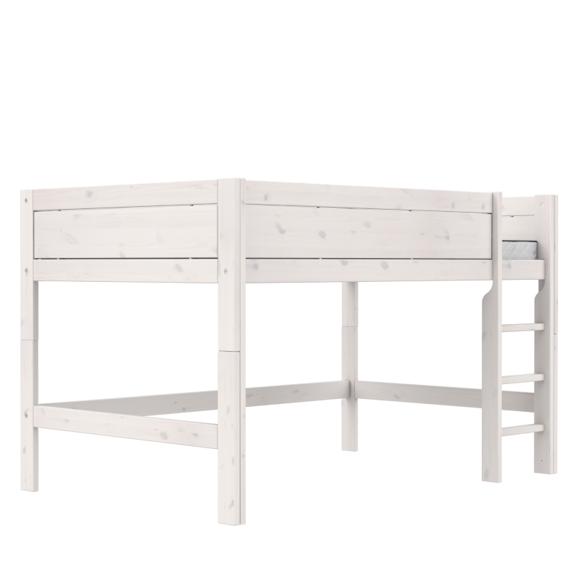 LIFETIME Original Halbhohes Bett in 120x200cm in weiß oder white wash