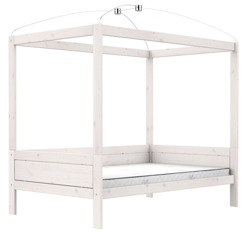 LIFETIME Original Himmelbett in 120x200cm in weiß oder white wash