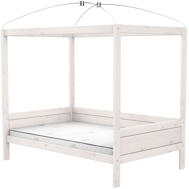 LIFETIME Original Himmelbett in 120x200cm in weiß oder white wash