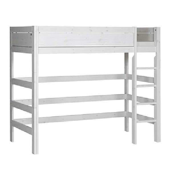 LIFETIME Hochbett XL 177cm mit gerader Leiter in weiß oder white wash