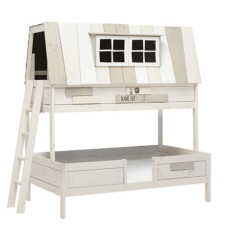 LIFETIME Abenteuerbett Hangout als Etagenbett in 120x200cm - Leiter seitlich