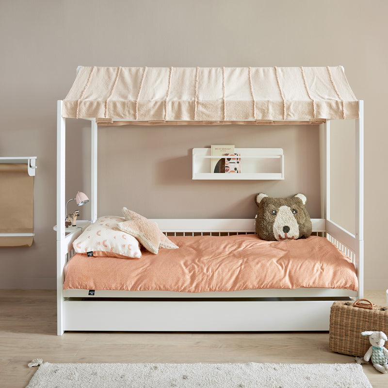LIFETIME getuftetes Stern-Kissen 'Essence' in peach - 54x54cm