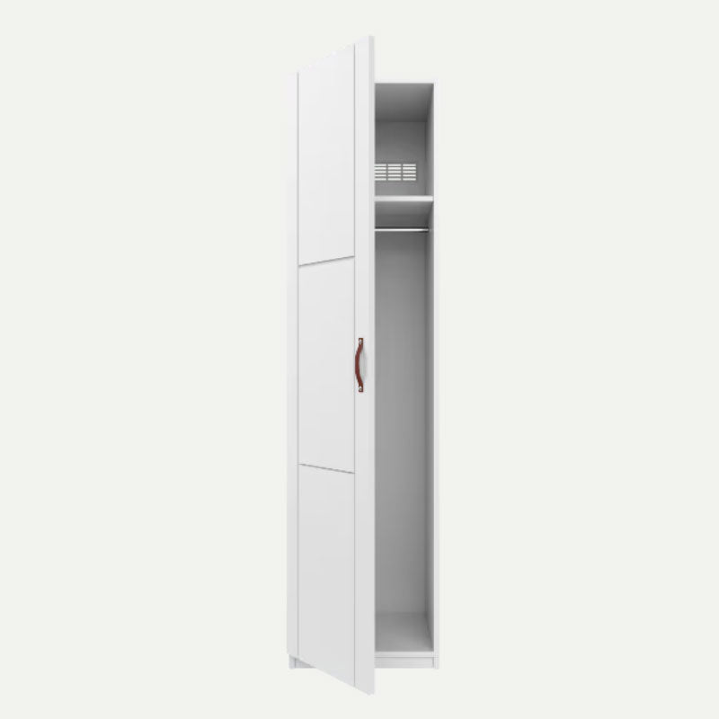 LIFETIME 1-türiger Kleiderschrank in weiß - 50x201,5cm - Griffe wählbar