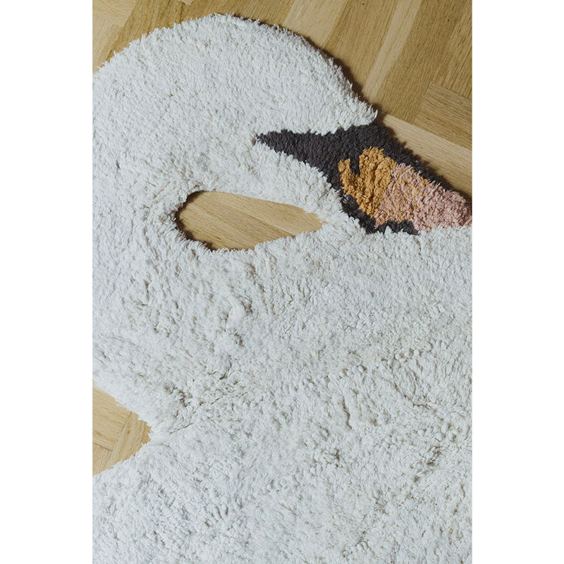 Lorena Canals "Swan Lake" waschbarer Teppich 'Swan' 120x100cm